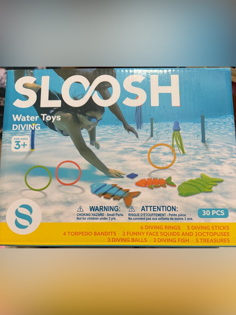 Sloosh Kids Diving Water Toy Set - Orange & Blue